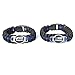 Police Para-cord Survival Bracelet Police Thin Blue Line Large 9 in 1/4 inches 10% of Sales Donated to Police Department of Your Choice One Piece Black and Blue