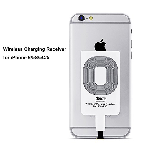 Qi Wireless Charger Receiver Lightning Port Charging Adapter Receptor Receiver (Iphone Lightning Wireless charging Receiver) For iPhone 7/6s/6/5 /5s
