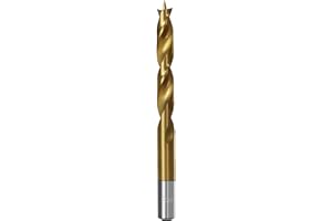 TIBOO DAY Brad Point Wood Drill Bits for Woodworking, 10.5mm (13/32") Dia Brad Point Drill, High Speed Steel Metric Brad Point Drill Bits with Double Flutes Design for Soft & Hard Woods MDF Acrylic