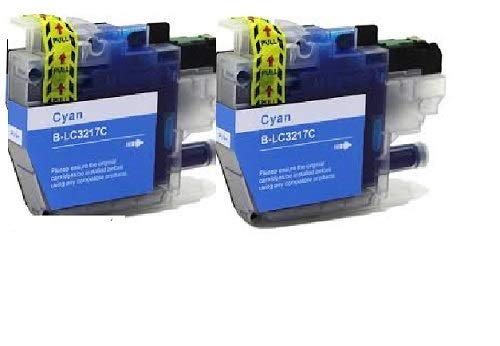 NOW INK. 2 CYAN LC-3219XL LC-3219XLC INK CARTRIDGES COMPATIBLE WITH BROTHER MFC-J5330DW, J5335DW, J5730DW, J5930DW, J6530DW, J6930DW, J6935DW (XL Capacity LC-3219xl, 2 Cyan)