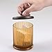 InterDesign Alston Bathroom Vanity Jar – Storage Canister for Cotton Balls, Swabs, Cosmetic Pads, Amber/Bronze