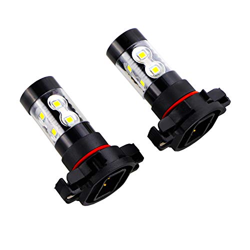 Dantoo 2 x 2504 LED 12276 PSX24W Fog Light Bulbs Extremely Bright 6000K 10 SMD LED Bulbs Fog Light Lamp Replacement for DRL or Fog Lights, Xenon White - Thumbnail 2