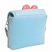 Aligle Little Girl Beauty Set Plush Flower Handbag + 2 Hair Clip + Necklace and Bracelet（Blue