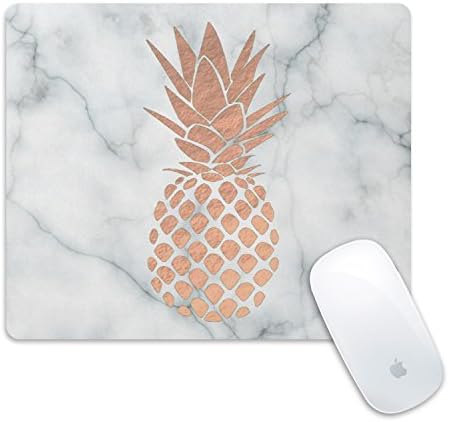 Mouse Mat, Durable Non slip Rubber Rectangle Gaming Mouse Pad for Professional Gamers and Office - Rose Gold Pineapple 2