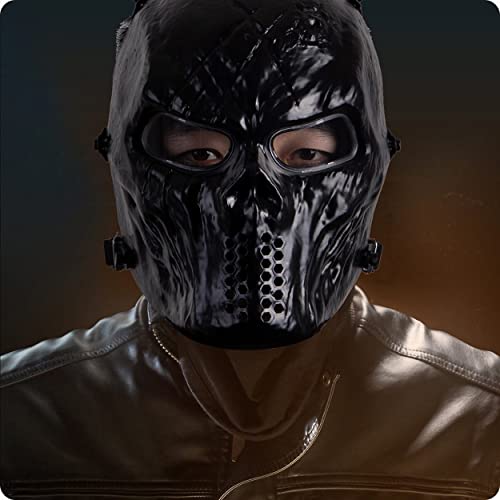 OutdoorMaster Full Face Airsoft Mask with Metal Mesh Eye Protection