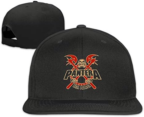 NeedLove Pantera Hell Patrol Flat Bill Snapback Adjustable Rowing Cap Hat Black