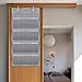 wishacc Hanging Wall File Organizer, Wall Mount/Over the Door Office Supplies Storage Mail Organizer for Notebooks,Planners,File Folders - 4 Pockets Deep Gray