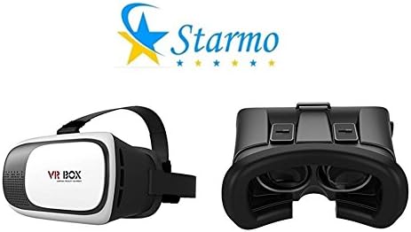 STARMO 3D VR Glasses Box Virtual Reality Headset Helmet Video Viewing and Games With Adjustable Pupil and Object Distance Design Fits Smart Phones