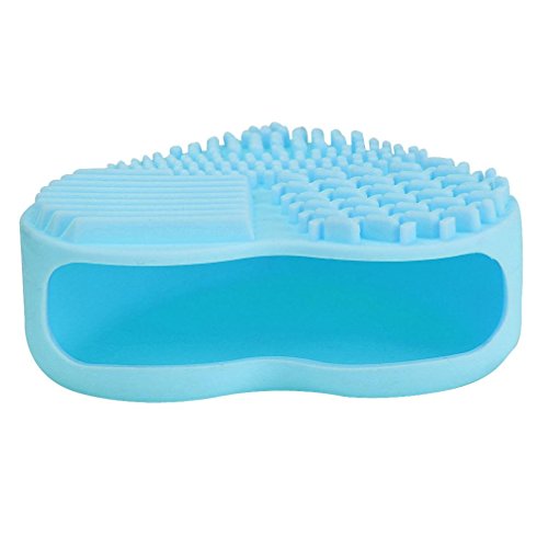 BEAUTYVAN Washing Brush 2018 1Pcs Silicone Fashion Egg Cleaning Glove Makeup Washing Brush Scrubber Tool Cleaners (Sky Blue)