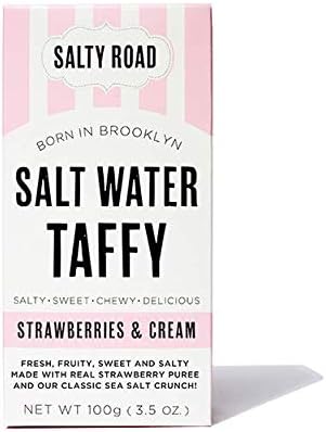 Salty Road Gourmet Saltwater Strawberry & Cream Taffy 3.5 oz Box