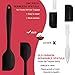 Silicone Spatula Set - 6 Piece Non-Stick Rubber Spatula Set with Stainless Steel Core - Heat-Resistant Spatula Kitchen Utensils Set for Cooking, Baking and Mixing - Black