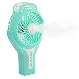 Topwell Handheld Mini USB Misting Fan Water Spray Fan Rechargeable Portable Personal Cooling Mist Humidifier Fan (Green)