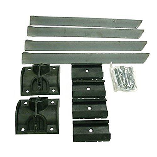 Pipe Mast Ground Base Mount Clamp On Kit Qik Base Satellite Mount Ground Installation Heavy Duty QB-S Outdoor Off-Air Dish Antenna for 3 1/2