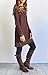 ZESICA Women's Vintage Draped Neck Long Sleeve Elbow Patch Tunic Tshirt Dress
