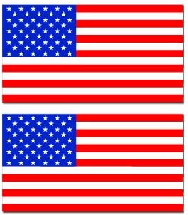 Amazon Com Graphics And More Usa Flags Set Of Two Sticker Decal S0138 Automotive