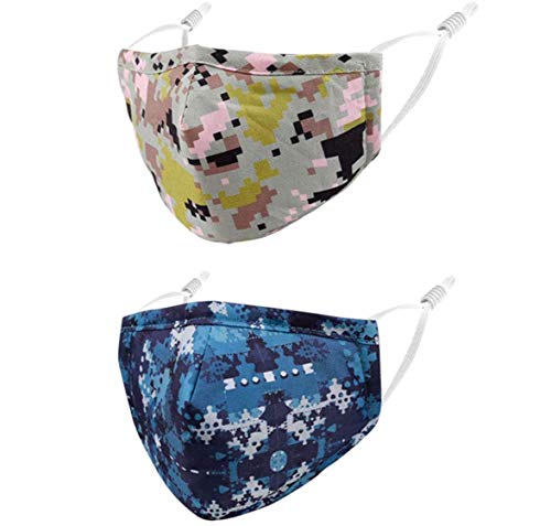 Reusable Kids Cloth Face Masks Blue Funny Designer