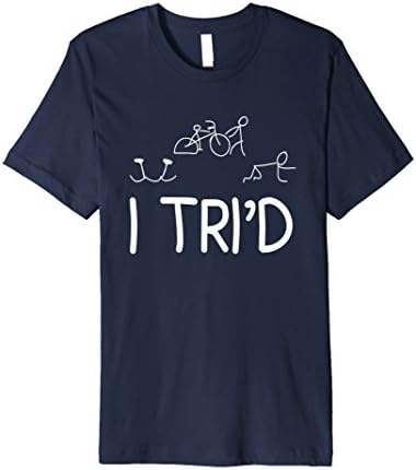 Mens I Tri'd - Funny Triathlon T-Shirt Small Navy