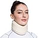 Velpeau Neck Brace -Foam Cervical Collar - Soft Neck Support Relieves Pain & Pressure in Spine - Wraps Aligns Stabilizes Vertebrae - Can Be Used During Sleep (Enhanced, Milk-White, Medium, 3″)