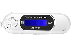 1PC USB 2.0 Digital MP3 Music Player Portable LCD Screen Support 32GB TF Card and FM Radio,Use 20 Hours,Silver