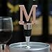 Miicol Wine Stopper, Prosecco Stopper, Wine Bottle Stopper, Personalised Champagne Stopper, Rose Gold Wine Accessories, Wine Lovers Gift, Monogram Gift, Letter M