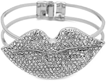 Rima Imar Silver Lips Cuff Statement Bracelet Womens Fashion Jewelry