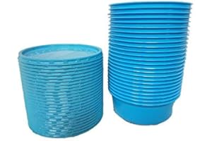 BESTBAIT 12 oz. Blue Plastic Bait Cup with Vented Lid. 100 Count