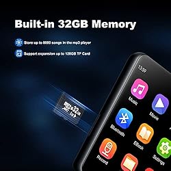 32GB MP3 Player with Bluetooth 5.0, Full Touch