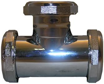 Larsen Supply 03-4011 1.5 in. Chrome Finished Brass Tube Slip Tee
