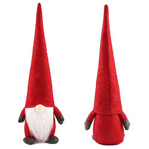 1Tomte Swedish Plush Santa Gnome, Handmade Scandinavian Tomte Santa Scandinavian Gnome for Christmas Santa Decoration Table Decor