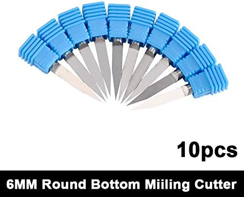 1 lot 10Pcs Carbide Round Bottom Bits Milling Cutter 6MM Degree 20 30 45 60 90 End Mill CNC Engraving Spindle Motor