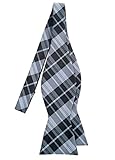 Retreez Modern Tartan Check Styles Woven Microfiber Self Tie Bow Tie