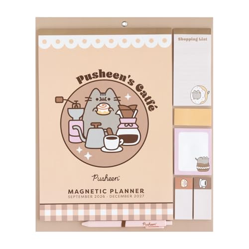 Calendario Magnetico Nevera 2026 Pusheen - Planificador Mensual Magnético Familiar con IMAN para Cocina
