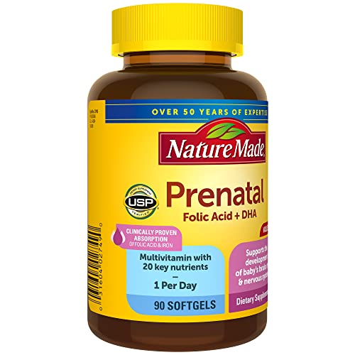 Nature Made Prenatal with Folic Acid + DHA, Prenatal Vitamin and