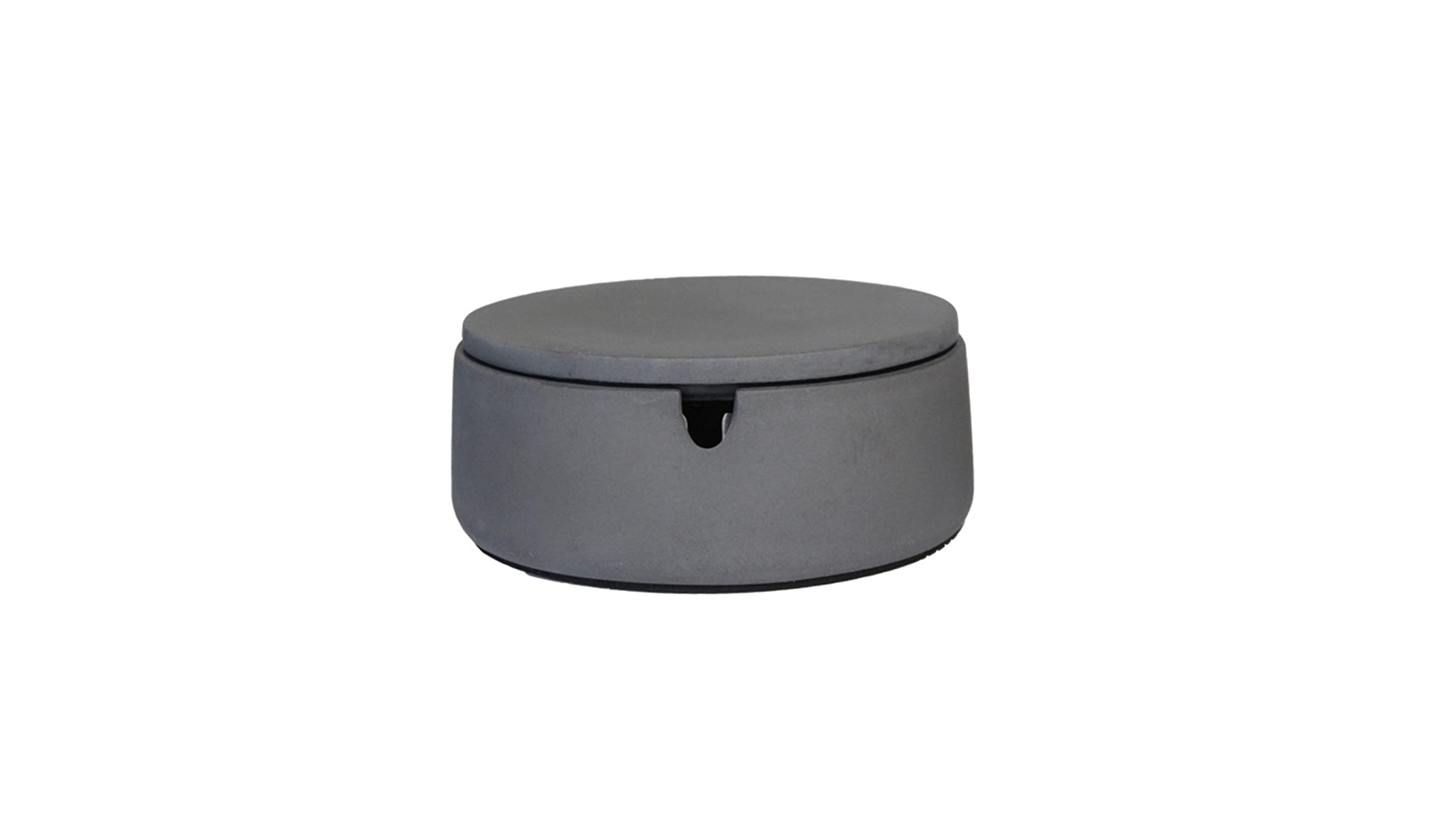 anaan ‘BO’ Ashtray with Lid for Cigarettes of Concrete Outdoor Home windproof small round Geometric Modern Design Ø 3.5"x1.96"