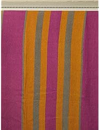 Jaanvi Moda Mujer Pashmina Seda Floral Impreso Saree (Pashmina-Silk-Wine)