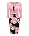 Oxiuly Women's Formal Patchwork Stretch Floral Print Business Work Bodycon Pencil Dress OX166