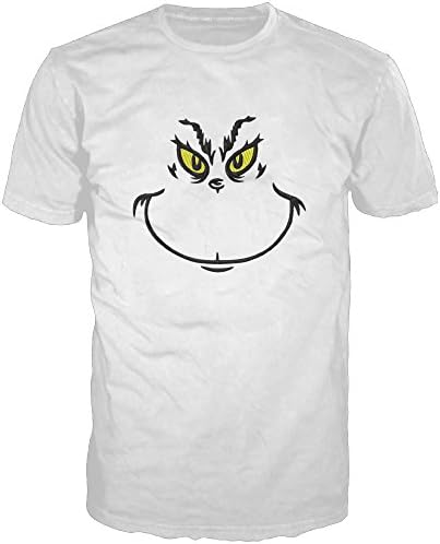 Firewei The Grinch Dr Seuss Christmas Men's The Grinch Dr Seuss Christmas T Shirt White.Ready To Ship!