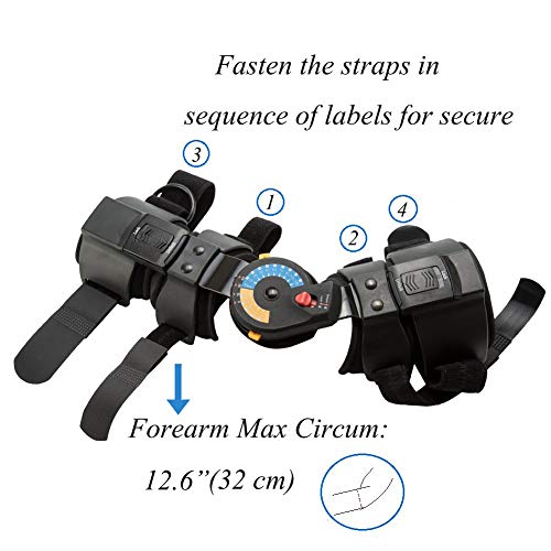 Hinged ROM Elbow Brace with Sling, Adjustable Post OP Elbow Brace Stabilizer Splint Arm Injury Recovery Support-Left