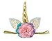 Posh Peanut Unicorn Childrens Party Hat Horn Glitter Elastic Headband Spiral Unicorn Horn Photo Props Cosplay (Pink, Purple, Teal