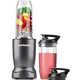 nutribullet&reg; Turbo Personal Blender, 1000 Watt, Gunmetal, NB50400 | Perfect for Shakes, Smoothies, Food Prep, and Frozen Blending, 32 Ounce Cup, 24 Ounce Cup, (2) Flip-top Travel To-Go Lids,
