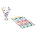 105 Paper Straws Multicolor Rainbow for Wedding Birthday Party Drinking Decoration Favor Supplies Striped 7 3/4 inch