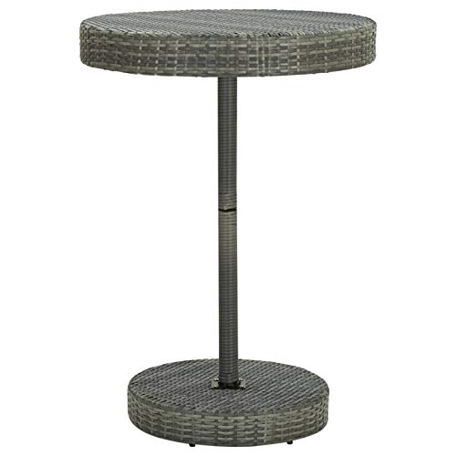 Festnight Polyrattan Beistelltisch Gartentisch Gartenmöbel Beistelltische Balkontisch Rattanmöbel Poly-Rattan Grau 75…