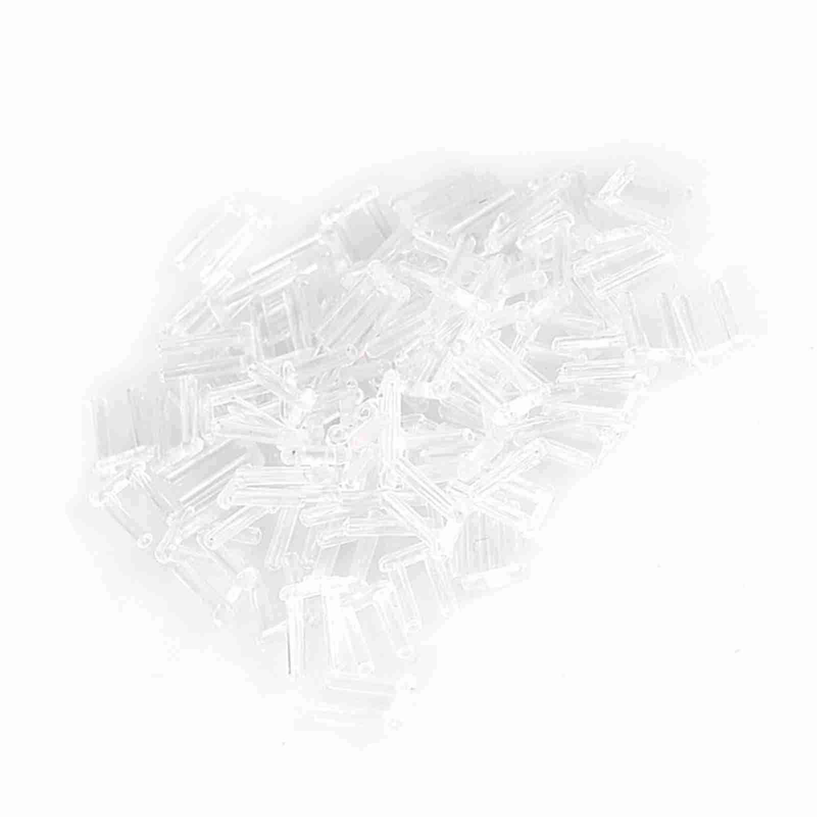 Rimless Glasses Compression Sleeves, Rimless Frames Sleeves, Rimless Glasses Repair Kit 100PCS New Clear Plastic Compression Sleeves for Rimless Glasses Fixing Accessories Tools