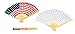 12 Pack American Handheld Folding Fan, Fourth of July Party Favors, BBQ Essentials (14 x 10 in)