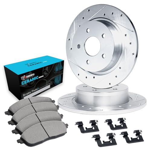 R1 Concepts Rear Brake Kit Fits 1996-2002 Ford Crown, Lincoln Town Car, Mercury…