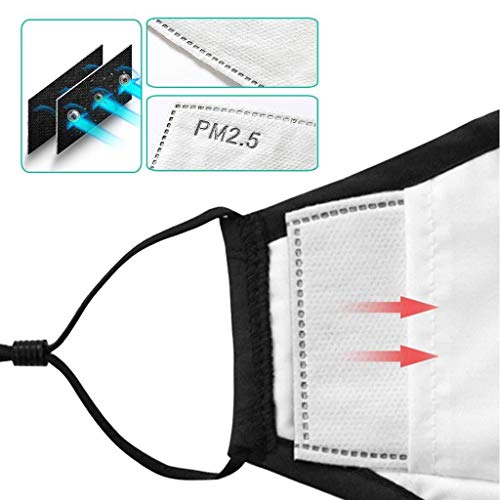 Fueyou 2+2 Kid Adult + 8 F_ilters Family Cloth Covering Face Bandana Mouth Scarf Reusable Insert Washable Adjustable