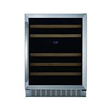 Fagor WC-46DZ Built-in Wine Cooler with LED Display, 5 Slide-Out Shelves and Door Alarm, 24-Inch