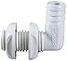 Attwood 3877-3 Polypropylene 90-Degree Thru-Hull Connector, White Finish