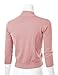 MAYSIX APPAREL 3/4 Sleeve Solid Open Bolero Cropped Cardigan for Women Dustypink M