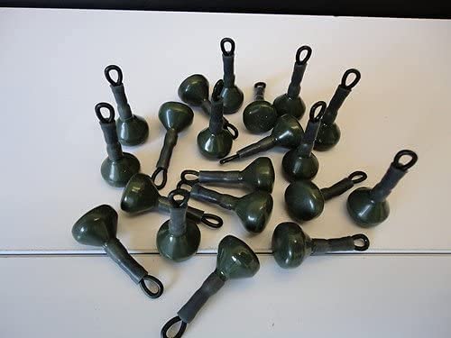 TMC Pack of 20 x 1oz (30 gram) quality coated back Weights. Secure Clip. Carp, Pike, fishing